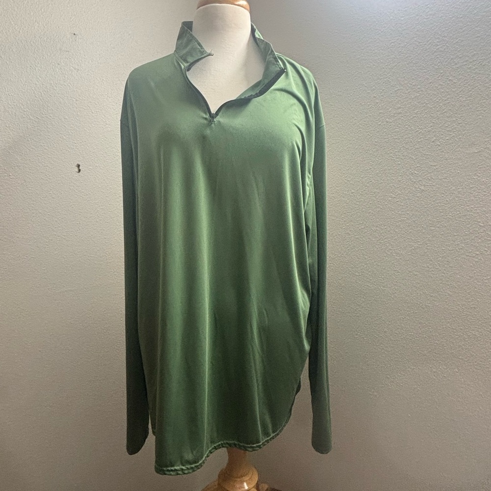 real essentials 3/4 zip long sleeve‎